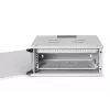 DIGITUS SOHO Pro 4U Wall-Mount Network Set, 19 inch 540x400mm, Light Grey, Includes Cat.6 Patch Panel, Shelf, Power Strip