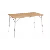 Outwell Custer L Brown camping table — Bamboo top, Aluminium frame, 700×1200 mm, 11.5 kg