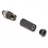 DeLOCK M8 Connector A-coded 3 pin male screw connection black
