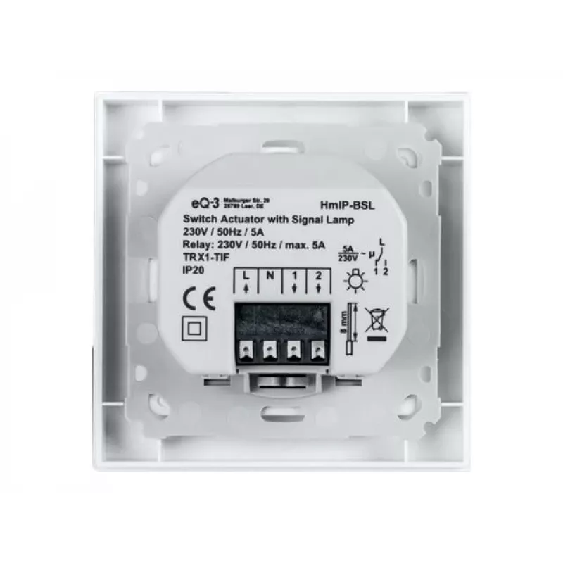 Light switch Homematic IP HmIP-BSL White Buttons IP20 230V 5A