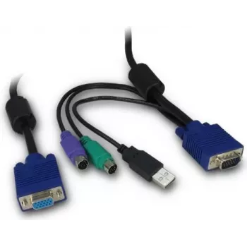 KVM cable Inter-Tech 88887250 Black Blue 3 m