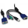KVM cable Inter-Tech 88887250 Black Blue 3 m