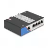 Ethernet Switch DELOCK 80162 — 5‑port Gigabit RJ45 for DIN rail mounting