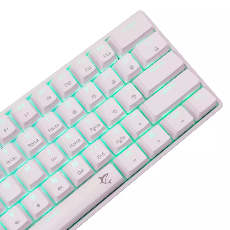 Mechanical keyboard White Shark Shinobi-2 Brown Switch US layout — compact design, Brown switches