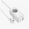 Power extension adapter FIXED FIXCS65-1.5-WH with 2× USB-C PD 65W and 2× USB-A ports