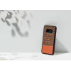 Smartphone case man and wood for Galaxy S10e — brown check with black trim