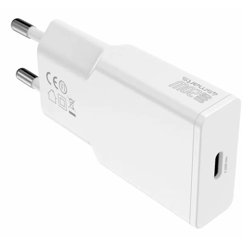 4smarts PDPlug Slim Smartphone - Tablet White AC Fast Charging Indoor (541120)