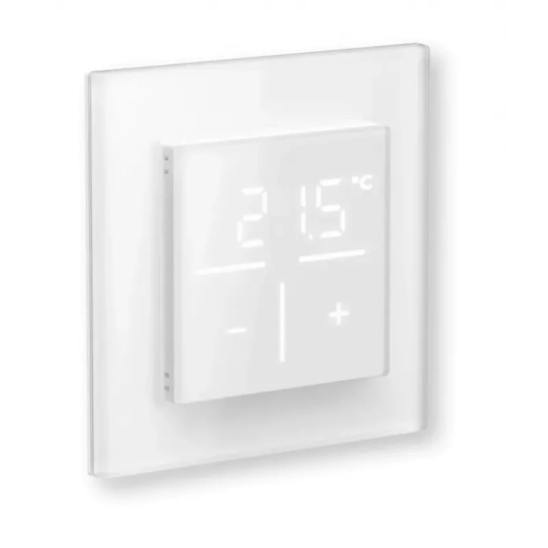 Glass wall thermostat Homematic IP 161333A0 with CO2 sensor, digital RF, 230 V, 54.5×54.5×29 mm