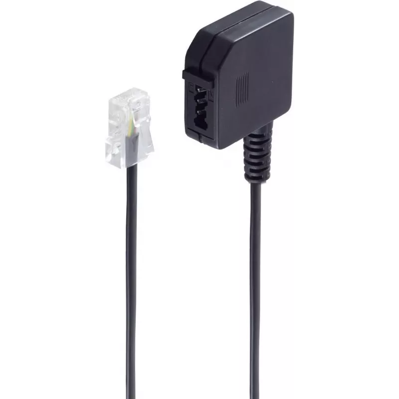 telephone cable ShiverPeaks BS71041 0.2 m Black
