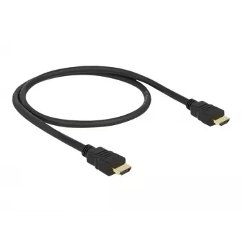 DeLOCK - Video-/Audio-/Network Cable - HDMI - 28 AWG - HDMI, 19-pin (M) - HDMI, 19-pin (M) - 50cm - Black (84751)