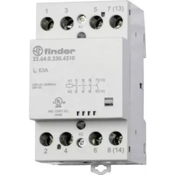 Finder Installation Contactor 22.64.0.230.4710 3 Normally Open Contact/1 Normally Closed Contact (30/110/220 V) 63/4/1,2 A (22.64.0.230.4710)