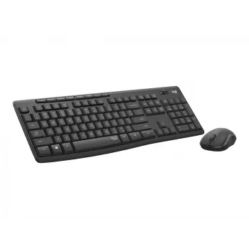 Logitech MK295 Silent - Keyboard-and-Mouse-Set - Wireless - 2.4 GHz - Graphite - Ungarisches Layout