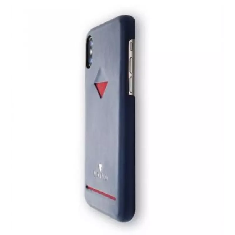 Card Slot Back Shell VixFox for iPhone XSMAX, navy blue, back cover with integrated card pocket