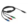 DeLOCK USB Charging Cable 3 in 1 USB Type-C to Lightning Micro USB 1 m