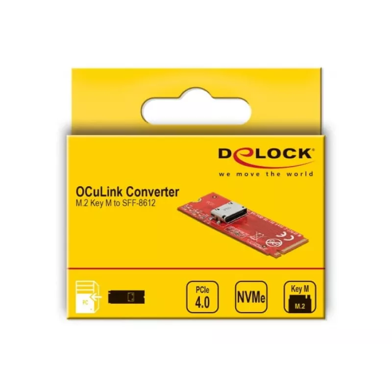M.2 Key M to 1 x OCuLink SFF-8612 Converter DeLOCK 64106