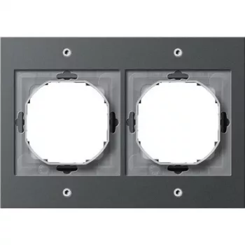 Wall plate GIRA TX_44 anthracite, thermoplastic, 110×157 mm, conventional design