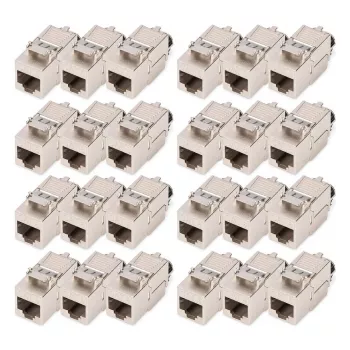 Keystone module DIGITUS CAT 8.1 shielded flat RJ-45, tool-free mounting — 24 pcs