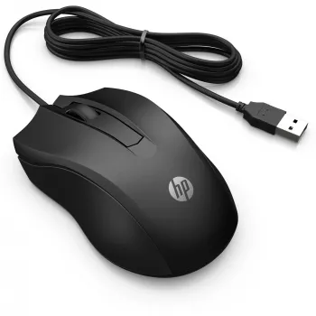 HP Wired Mouse 105, Ambidextrous, Optical, USB Type-A, 1600 DPI, Black