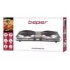 Beper 90.825 Stainless Steel Cooking Surface, 2 Zones, Manual Control