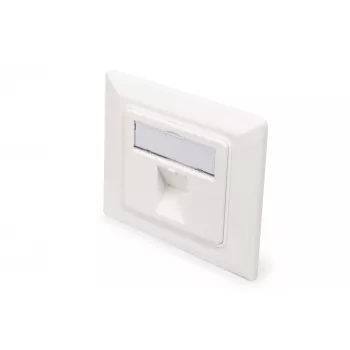 Digitus | Wallplate for Keystone Modules, German type, middle plate 50x50 mm, frame 80x80 mm | DN-93811