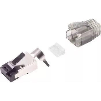 Modular RJ45 Connector ShiverPeaks SHVP BS08-02050 Interlock — Ethernet plug, shielded modular connector