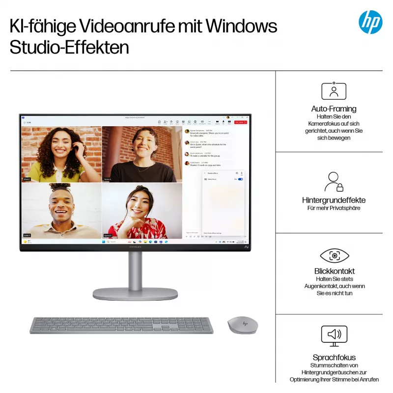 HP OmniStudio X 27-cs1077ng 27 inch FHD Touch All-in-One PC, Intel Core Ultra 7 256V, 16 GB RAM, 1 TB SSD