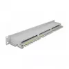 DeLOCK 19 inch Patch Panel 16 port Cat.6A 1U grey Metal Rack