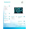 MacBook Air 13.6 inches: M4 10/10, 16GB, 512GB SSD, 35W, GER - Silver