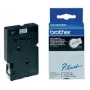 Brother Gloss Laminated Labelling Tape - 12mm, Black/White, 10-pk label-making tape TC