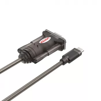 Serial cable Unitek Y-1105K — 1.5 m black, DB-9 male to DB-9 male