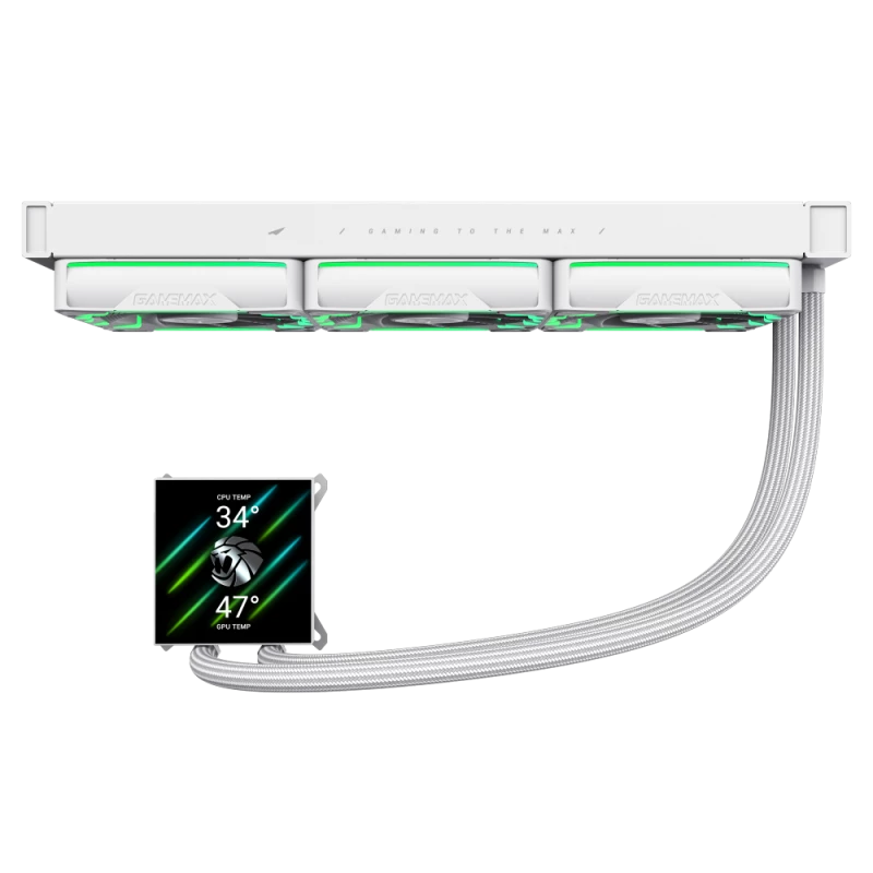 Gamemax | CPU Liquid cooler | HAILSTORM 360 LCD | White