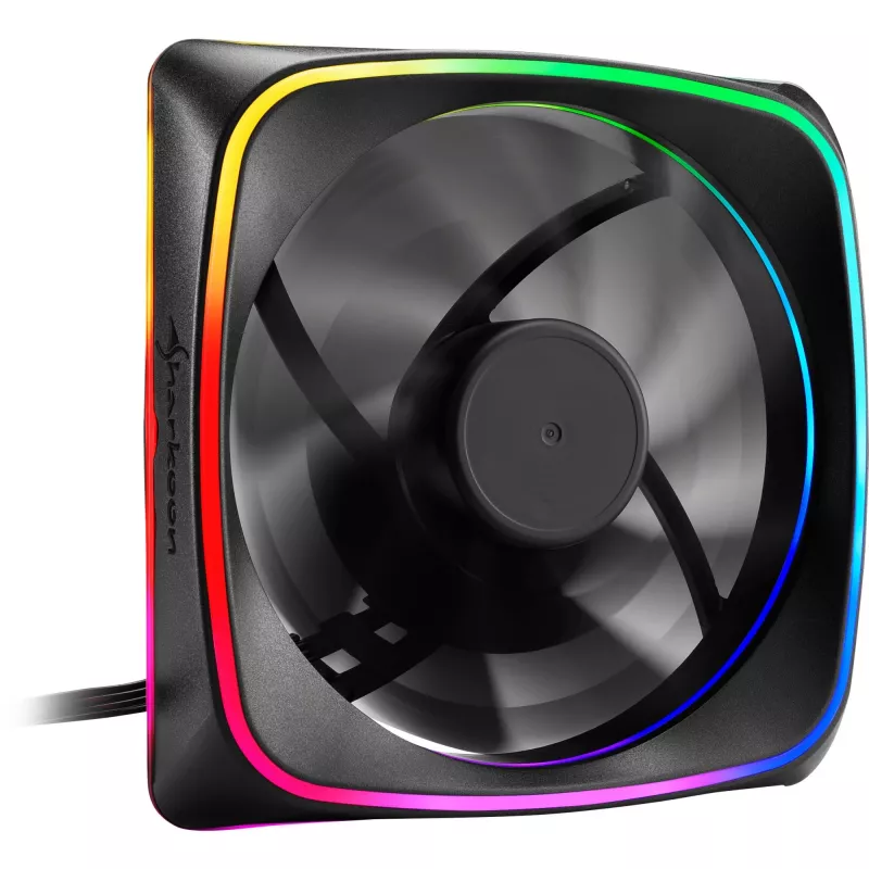 Fan Sharkoon RGB SHARK Lights 12 cm Black