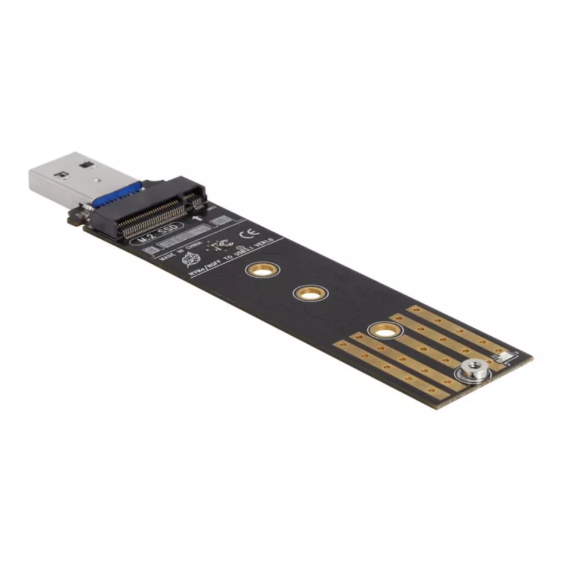 DeLOCK Combo Converter for M.2 NVMe PCIe or SATA SSD USB 3.2 Gen 2 Black