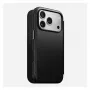 Mobile phone leather folio Nomad Modern Leather Folio Cover for iPhone 17 Pro, 16 cm (6.3 inch), black, 4 card pockets