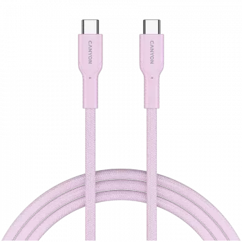 CANYON cable OnWire 60CL C-C 60W COLOR Braided 1m Pink