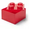 LEGO Brick 4 Red Transparent – 4x2 stud transparent red building brick