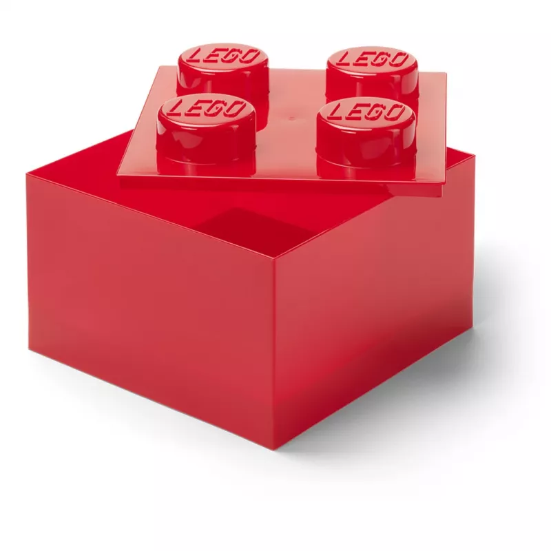 LEGO Brick 4 Red Transparent – 4x2 stud transparent red building brick
