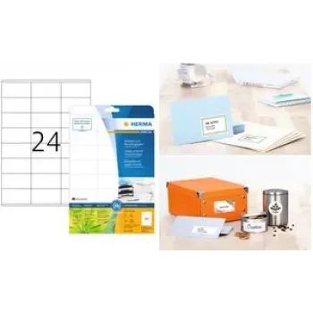 Die-cut label HERMA 10705 White 9.91x6.77 cm 8 labels per sheet