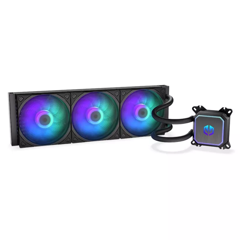 All-in-one liquid cooler ENDORFY Navis F360 ARGB Black — 360mm radiator, 3x 120×25 mm fans, 250–1800 RPM, pump 1600–2600 RPM, LGA 1700/AM5/AM4 support