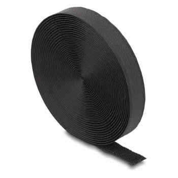DeLOCK Hook-and-Loop tape 5m x 20mm black Nylon