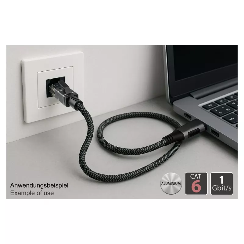 Good Connections Ethernet-Cable USB-C RJ45, Anthracite, 2,0m