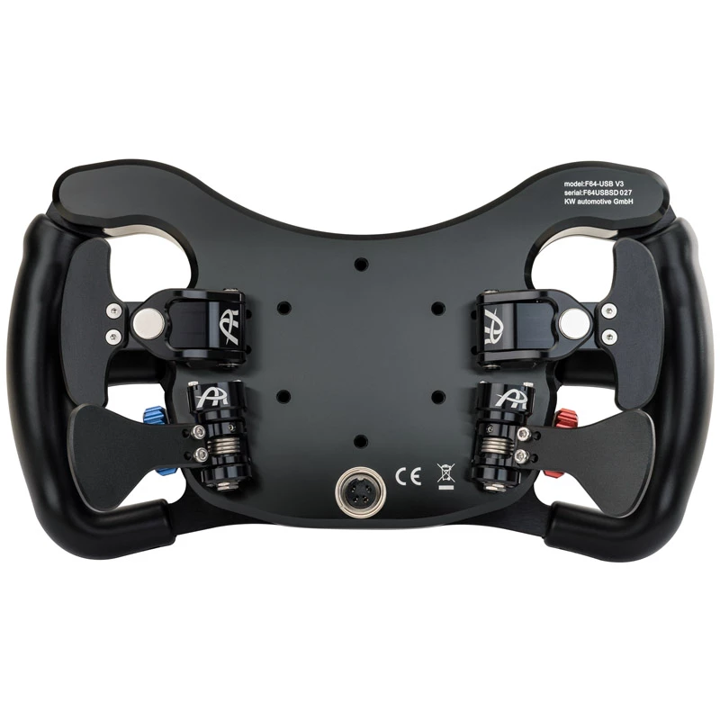 Racing wheel Ascher Racing F64-USB V3 — butterfly-style ergonomic design, USB connection