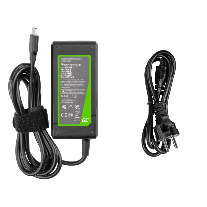 Adapter Green Cell AD133P Indoor 45W Black