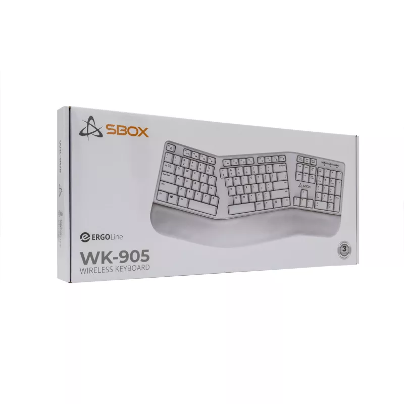 Wireless keyboard SBOX WK-905 US — beige, USB wireless connection, US layout