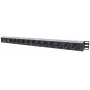 Intellinet Vertical Rackmount 12-Output Power Distribution Unit (PDU), EU CEE 7/3 Outlets, With On/Off Switch and Overload Protection, Built-in 1.8m Power Cord with EU CEE 7/4 Plug