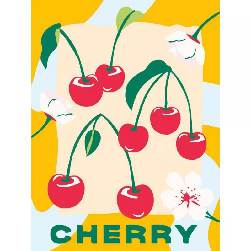 Painting set Ravensburger CreArt – cherries (design 25514) – creative paint kit for adults and teens