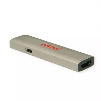 ROLINE GOLD Display Adapter USB-C - HDMI 8K60Hz ST/BU+ PD 60W - Adapter - Digital/Data (14.01.3478)