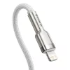 USB-C to Lightning cable Baseus Cafule 1 m, 20 W, zinc housing, white