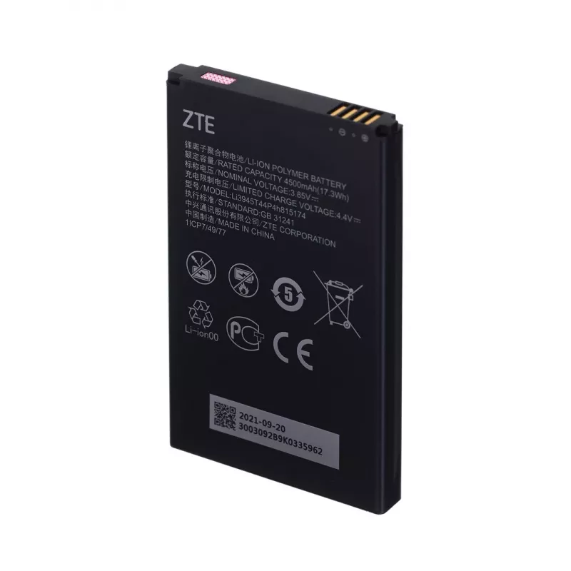 Cellular network router ZTE MU5001 — portable 5 GHz Wi‑Fi 6, 4500 mAh battery, SDX55, NanoSIM, 3.8 Gb/s download