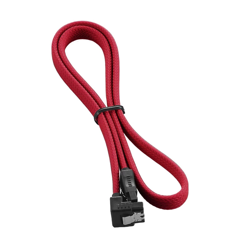 CableMod ModMesh - SATA-Cable - Serial ATA 150/300/600 - SATA (W) right-angled to SATA (W) - 60cm - Red (CM-CAB-RSAT-N60KR-R)